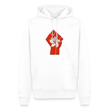 Hong Kong Flag Country Pride Native Ancestry - Men’s Premium Organic Hoodie - white - Front - Nico (187cm)