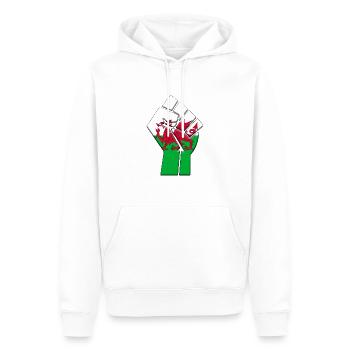 Pays de Galles Royaume-Uni Drapeau Welsh UK Country Pride - Sweat à capuche Premium bio Homme - blanc - Devant - Nico (187cm)