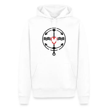Love Partner Look T-Shirts - Men’s Premium Organic Hoodie - white - Front - Nico (187cm)