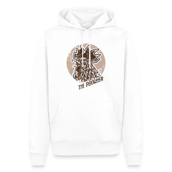 Hahn alter Stempel - Männer Premium Bio Hoodie - Weiß - Vorne - Nico (187cm)