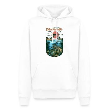Crâne dans la mer - Sweat à capuche Premium bio Homme - blanc - Devant - Nico (187cm)