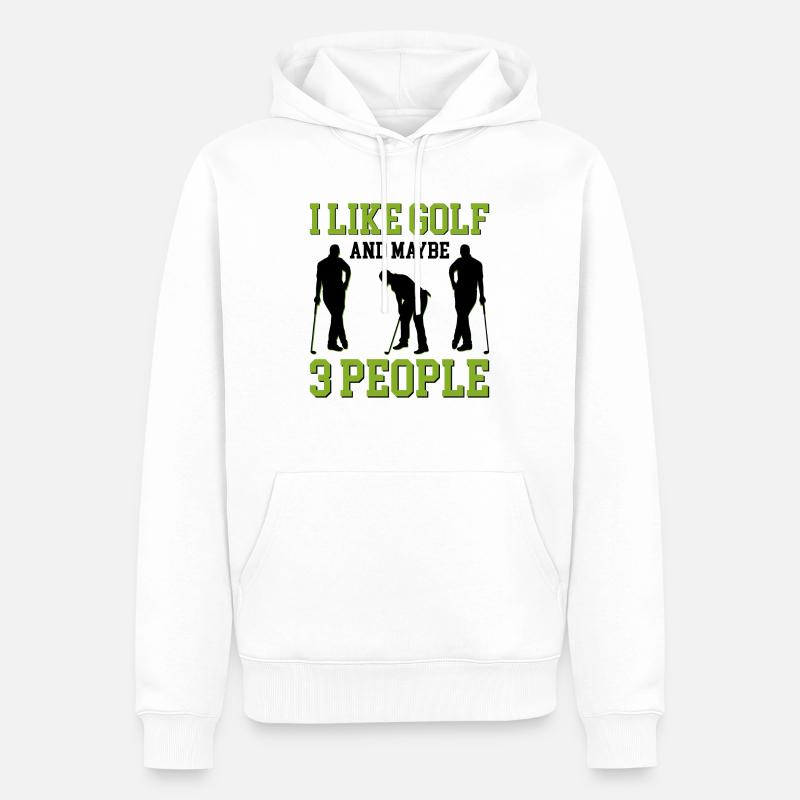 Golf Golfing - Sweat à capuche Premium bio Homme - blanc