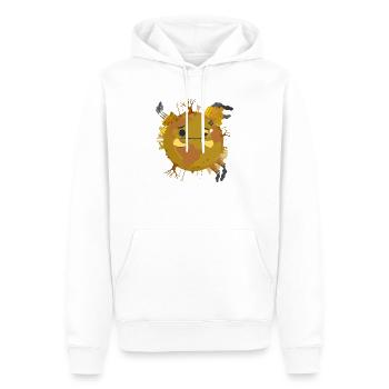 Klimawandel schmutzige Erde Design - Männer Premium Bio Hoodie - Weiß - Vorne - Nico (187cm)