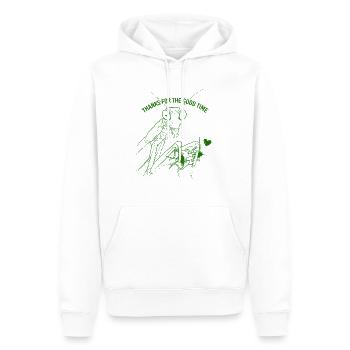 Praying mantis Thanks for the good time insect - Men’s Premium Organic Hoodie - white - Front - Nico (187cm)