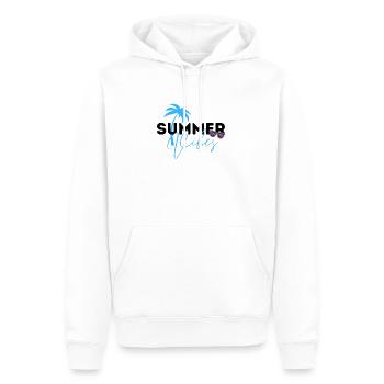 Summer Vibes Shirt Women's Shirt, Trendy Statement - Men’s Premium Organic Hoodie - white - Front - Nico (187cm)