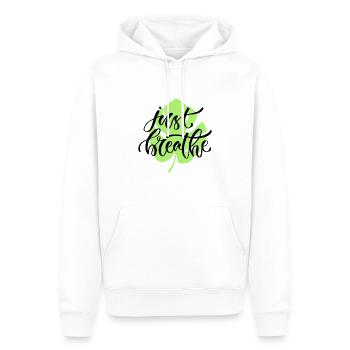 Yoga - Men’s Premium Organic Hoodie - white - Front - Nico (187cm)
