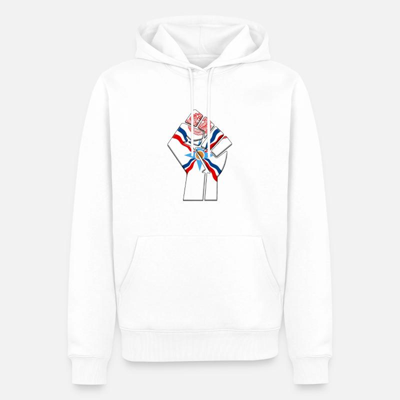 Drapeau assyrien - Sweat à capuche Premium bio Homme - blanc