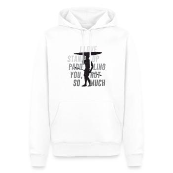 SUP - Männer Premium Bio Hoodie - Weiß - Vorne - Nico (187cm)