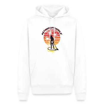 SUP - Männer Premium Bio Hoodie - Weiß - Vorne - Nico (187cm)