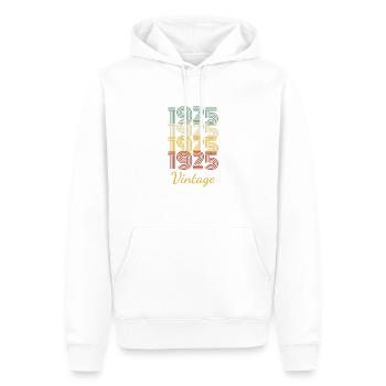 Vintage Geburtstagsgeschenk Geboren 1925 Slogan - Männer Premium Bio Hoodie - Weiß - Vorne - Nico (187cm)