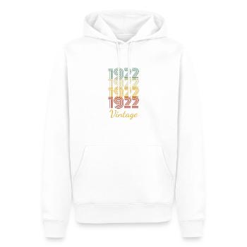 Vintage Geburtstagsgeschenk geboren 1922 Slogan - Männer Premium Bio Hoodie - Weiß - Vorne - Nico (187cm)