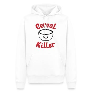 cereal killer - Sweat à capuche Premium bio Homme - blanc - Devant - Nico (187cm)
