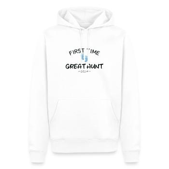 First time Great Aunt 2024 New Baby For Auntie To - Men’s Premium Organic Hoodie - white - Front - Nico (187cm)