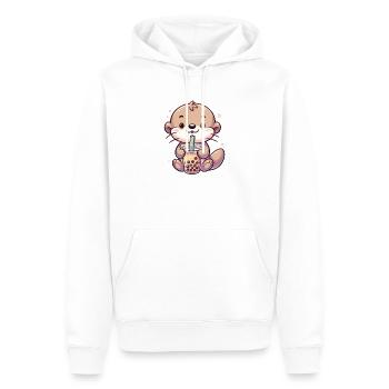 Ottern trinken Bubble Tea kawaii Boba Otter - Männer Premium Bio Hoodie - Weiß - Vorne - Nico (187cm)