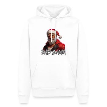 Christmas Bad Santa - Men’s Premium Organic Hoodie - white - Front - Nico (187cm)