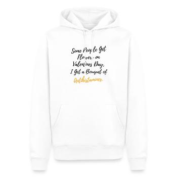 Funny Antihistamines Quote - Allergy Meme - Men’s Premium Organic Hoodie - white - Front - Nico (187cm)