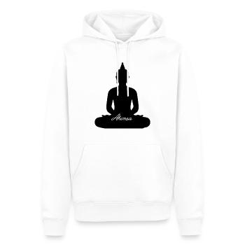 Buddha - Männer Premium Bio Hoodie - Weiß - Vorne - Nico (187cm)