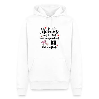 Beste Mama So Viele Mamas Ich Hab Die Beste - Männer Premium Bio Hoodie - Weiß - Vorne - Nico (187cm)