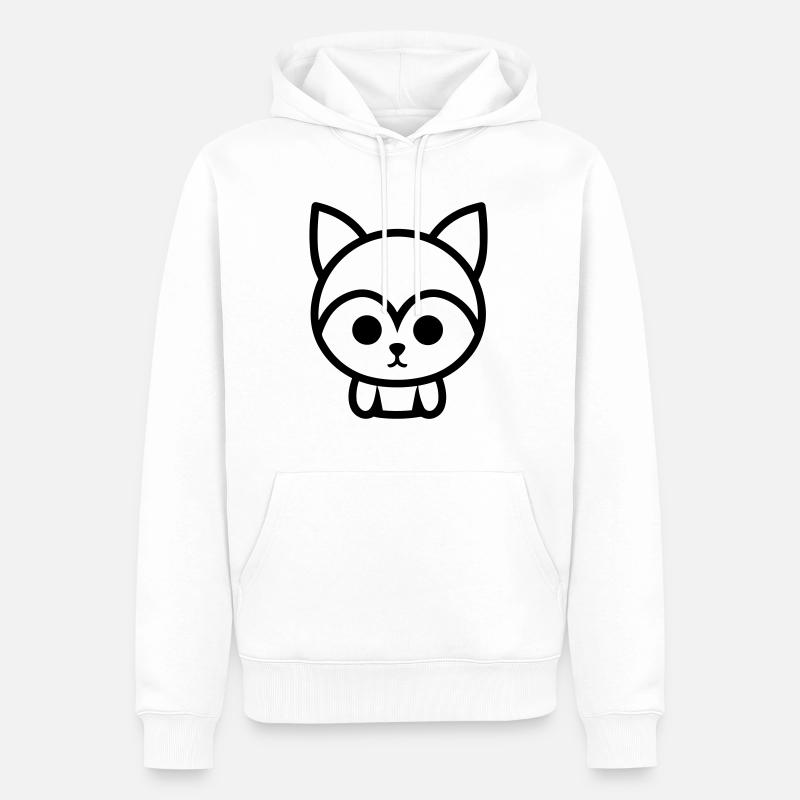 Fuchs - Männer Premium Bio Hoodie - Weiß