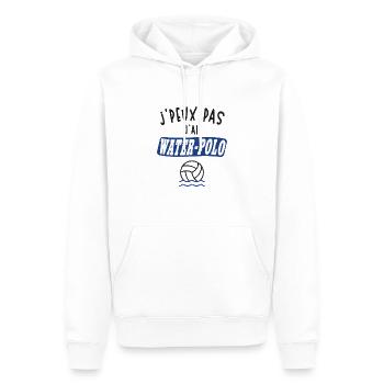 J'peux pas j'ai Water-Polo | Humour Water Polo - Sweat à capuche Premium bio Homme - blanc - Devant - Nico (187cm)