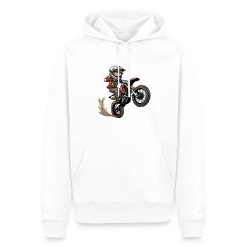 Motocross Kind - Männer Premium Bio Hoodie - Weiß - Vorne - Nico (187cm)