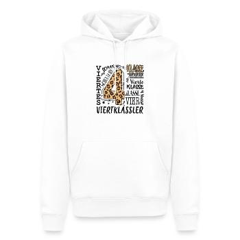 4.Klasse - Männer Premium Bio Hoodie - Weiß - Vorne - Nico (187cm)