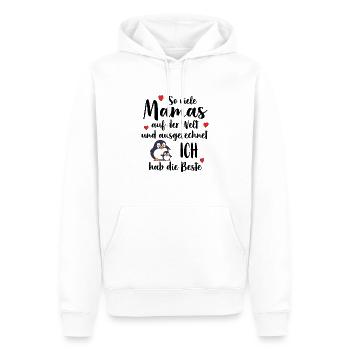 Beste Mama So Viele Mamas Ich Hab Die Beste - Männer Premium Bio Hoodie - Weiß - Vorne - Nico (187cm)