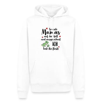 Beste Mama So Viele Mamas Ich Hab Die Beste - Männer Premium Bio Hoodie - Weiß - Vorne - Nico (187cm)