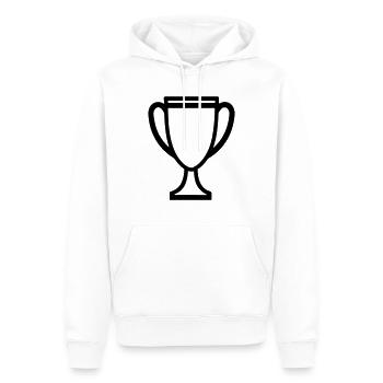 trophée - Sweat à capuche Premium bio Homme - blanc - Devant - Nico (187cm)