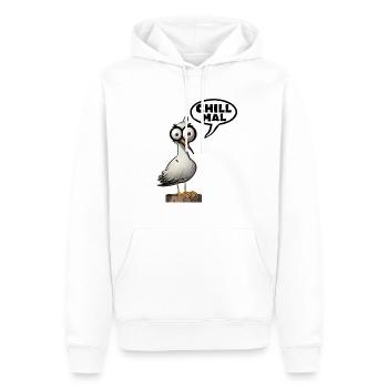 Relaxant Traîner Seagull Chill Times - Sweat à capuche Premium bio Homme - blanc - Devant - Nico (187cm)