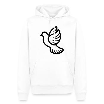 Taube - Männer Premium Bio Hoodie - Weiß - Vorne - Nico (187cm)