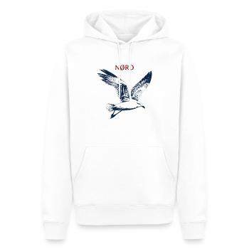 North Seagull - Men’s Premium Organic Hoodie - white - Front - Nico (187cm)
