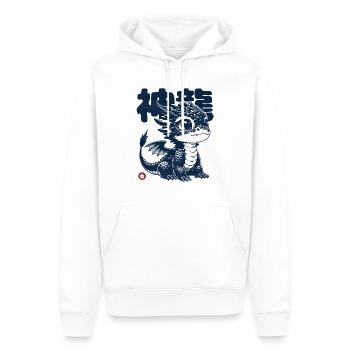 Fantasie-/Sci-Fi Mystischer Drache - Männer Premium Bio Hoodie - Weiß - Vorne - Nico (187cm)