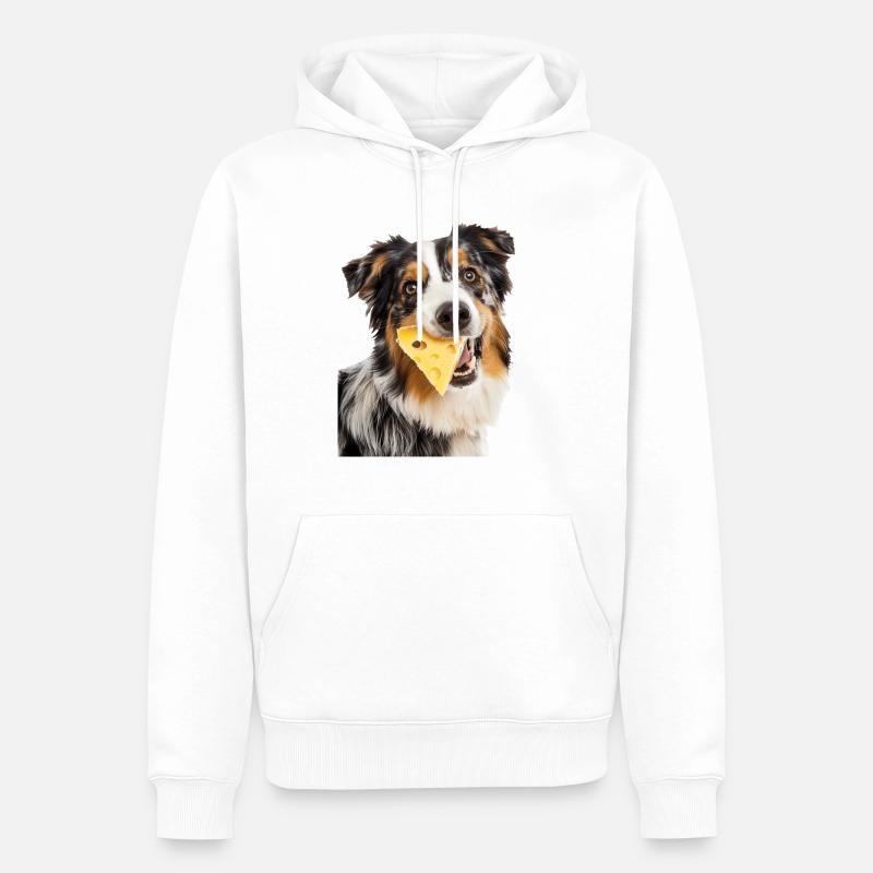 Australischer Schäferhund - Männer Premium Bio Hoodie - Weiß