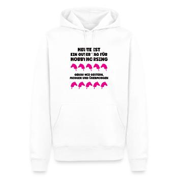 Steckenpferde Hobby Horse Pferde Hobbyhorsing - Männer Premium Bio Hoodie - Weiß - Vorne - Nico (187cm)