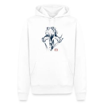 Lilie Japanese Aesthetic - Männer Premium Bio Hoodie - Weiß - Vorne - Nico (187cm)
