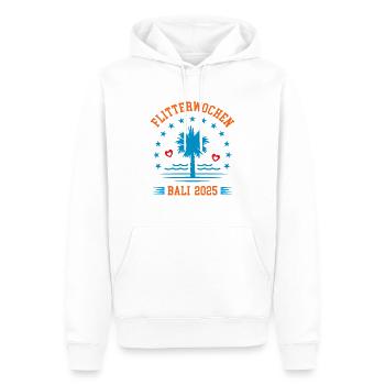 Flitterwochen Bali 2025 Hochzeitsreise Indonesien - Männer Premium Bio Hoodie - Weiß - Vorne - Nico (187cm)