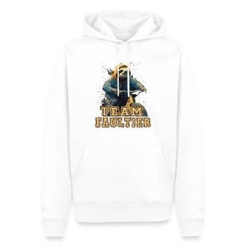 Funny Bicycle Team Sloth - Men’s Premium Organic Hoodie - white - Front - Nico (187cm)