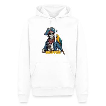 Skipper Pirate - Men’s Premium Organic Hoodie - white - Front - Nico (187cm)