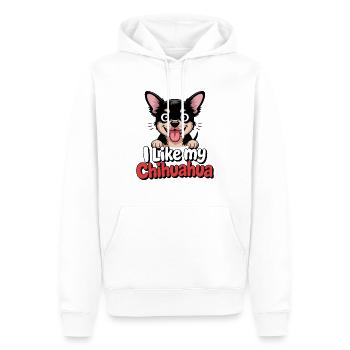 I like my Chihuahua Hundeliebe - Männer Premium Bio Hoodie - Weiß - Vorne - Nico (187cm)