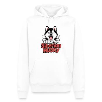 J’aime mon Husky de Sibérie Hundeliebe - Sweat à capuche Premium bio Homme - blanc - Devant - Nico (187cm)