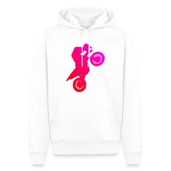 Motocross Dirtbike Damen Freestyle Motocross - Männer Premium Bio Hoodie - Weiß - Vorne - Nico (187cm)