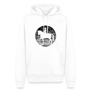 Dressage Équitation Cavaliers de dressage Équitation Équitation - Sweat à capuche Premium bio Homme - blanc - Devant - Nico (187cm)