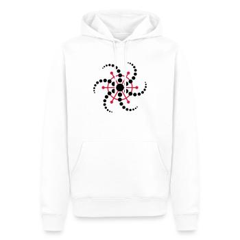 Kornkreis 7 | crop circle - Männer Premium Bio Hoodie - Weiß - Vorne - Nico (187cm)