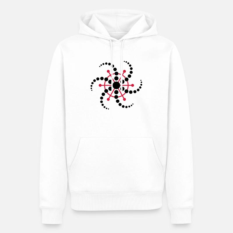 Crop Circle 7 | crop circle - Sweat à capuche Premium bio Homme - blanc