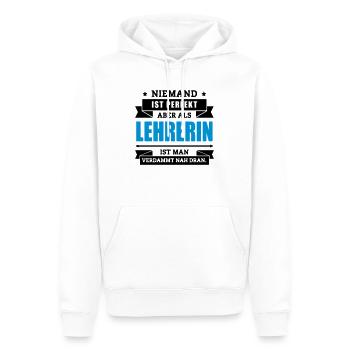 Funshirt Lehrerin - Männer Premium Bio Hoodie - Weiß - Vorne - Nico (187cm)