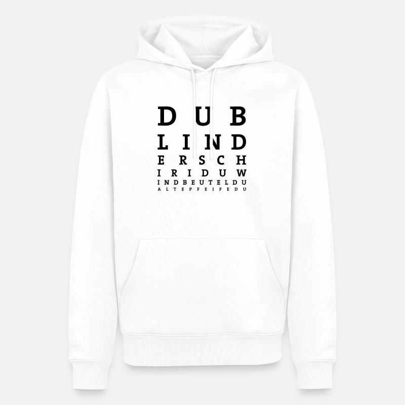 Essai arbitre des yeux - Sweat à capuche Premium bio Homme - blanc