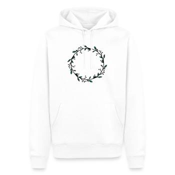 Geburtstagsshirt Zahl im Rahmen - Männer Premium Bio Hoodie - Weiß - Vorne - Nico (187cm)