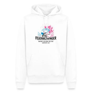 feuerbezwinger - Männer Premium Bio Hoodie - Weiß - Vorne - Nico (187cm)