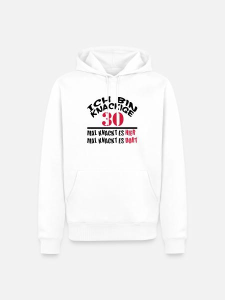 knackige_30 - Men’s Premium Organic Hoodie - white